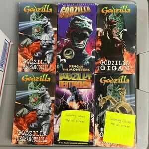 GODZILLA Lot of 6 VHS READ- MechaGodzilla King of Monsters Gigan Destoroyah FLAW